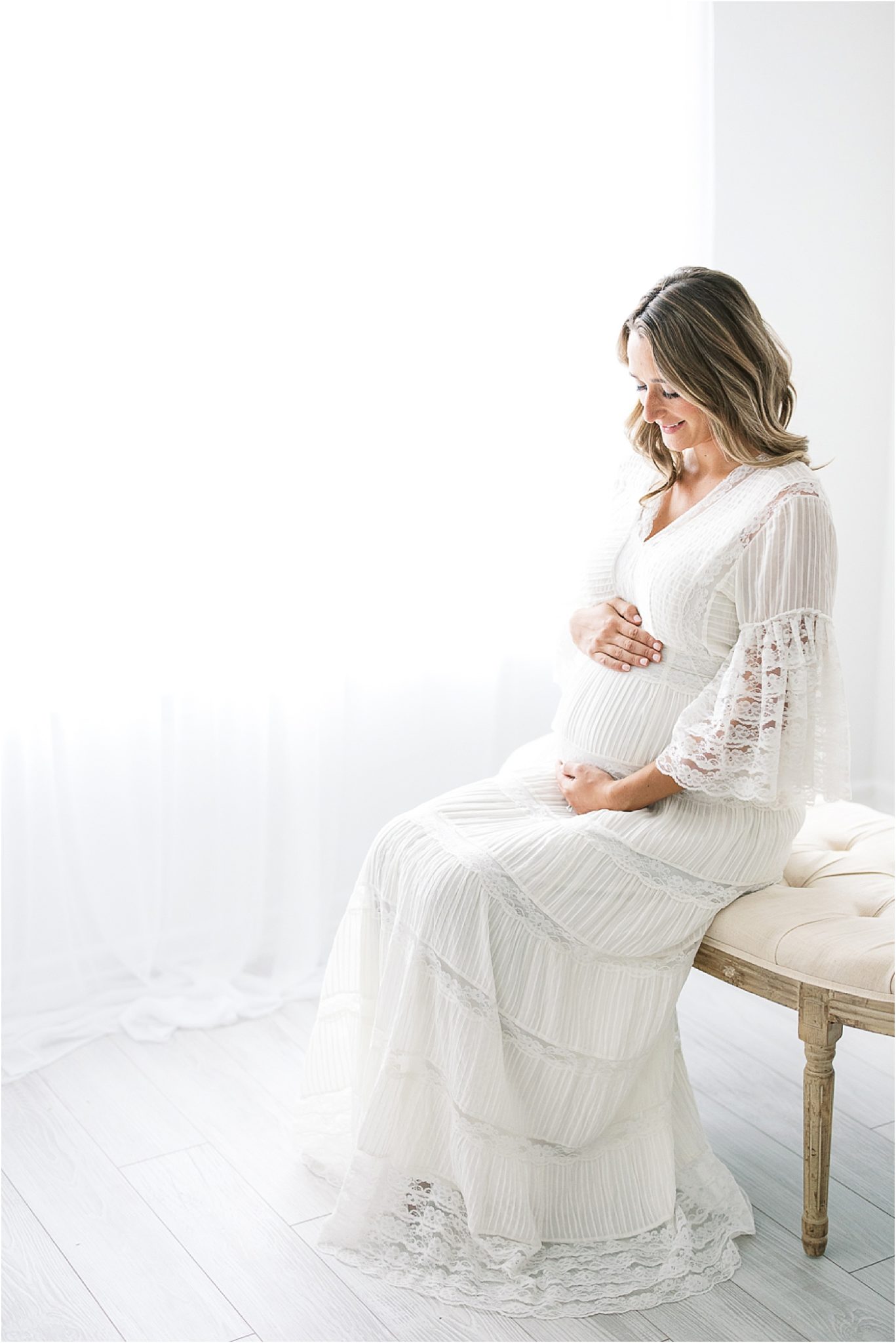 Studio maternity session in Fishers IN with Lindsay Konopa Photography