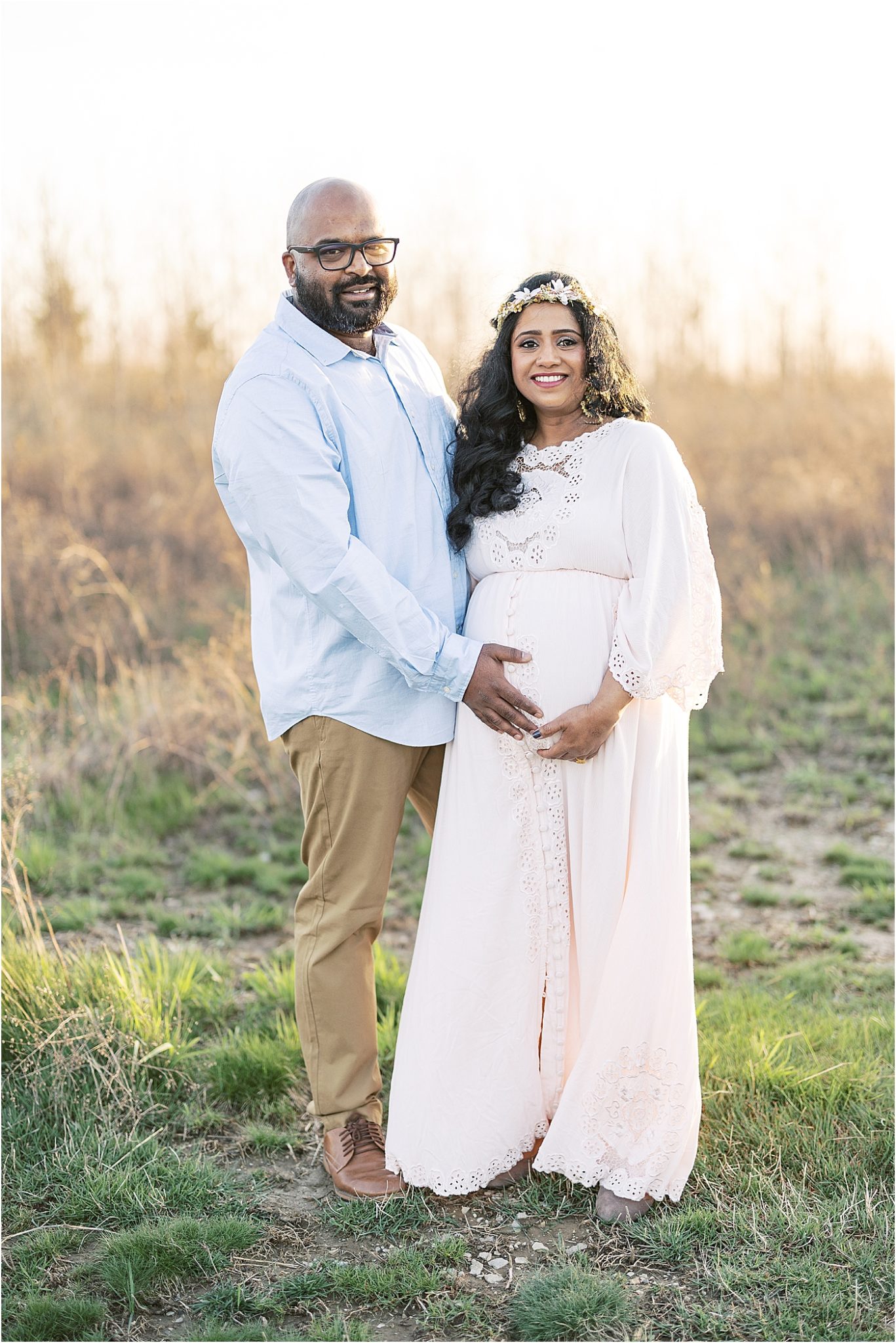 Parents to be during maternity photos with Lindsay Konopa Photography in Fishers Indiana.