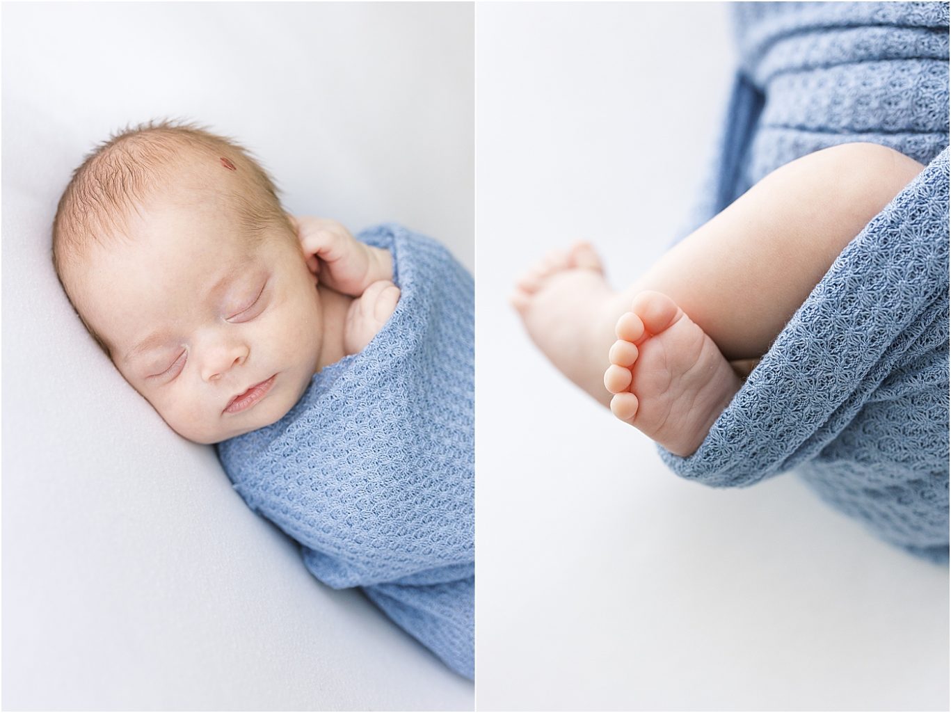 Premie newborn session with baby boy in studio in Fishers. Photo by Lindsay Konopa Photography.