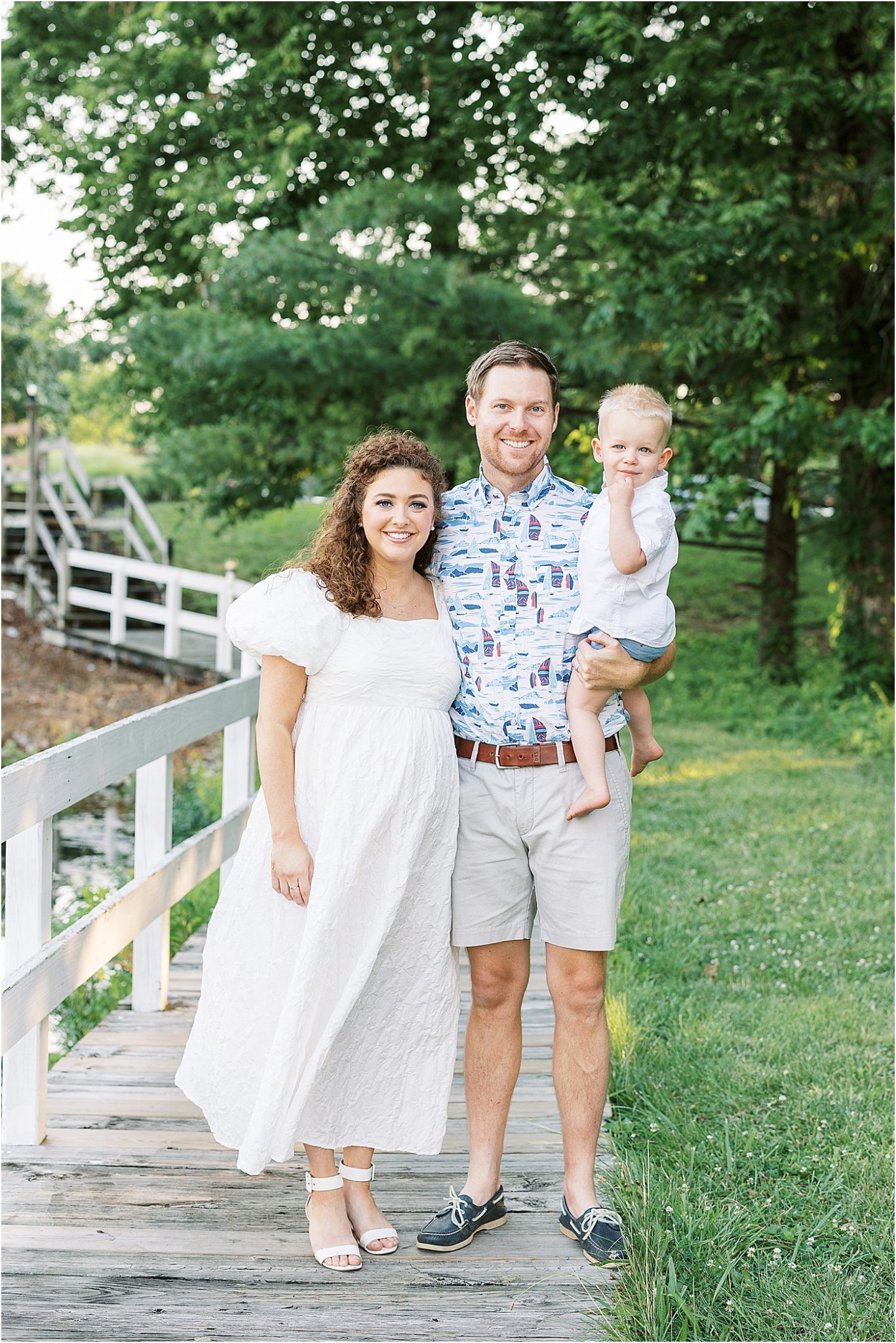 Family portrait during maternity session in Geist with Lindsay Konopa Photography.