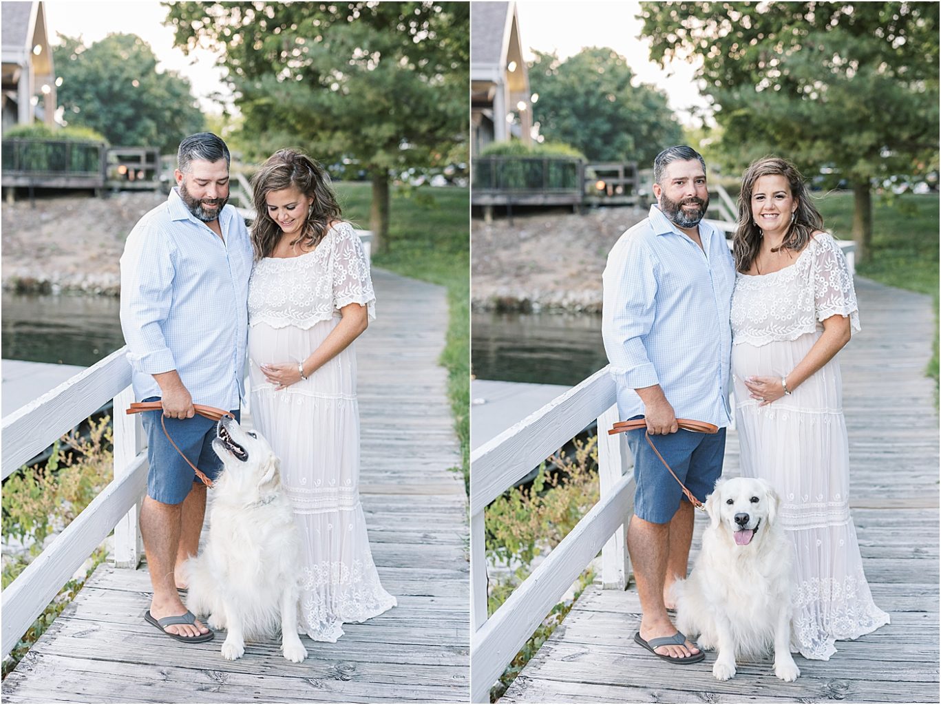 Expecting parents with family dog at maternity session | Lindsay Konopa Photography