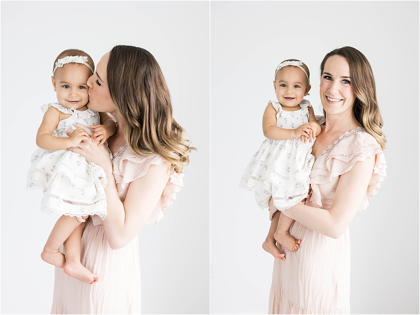Mother-daughter photos during first birthday session | Lindsay Konopa Photography