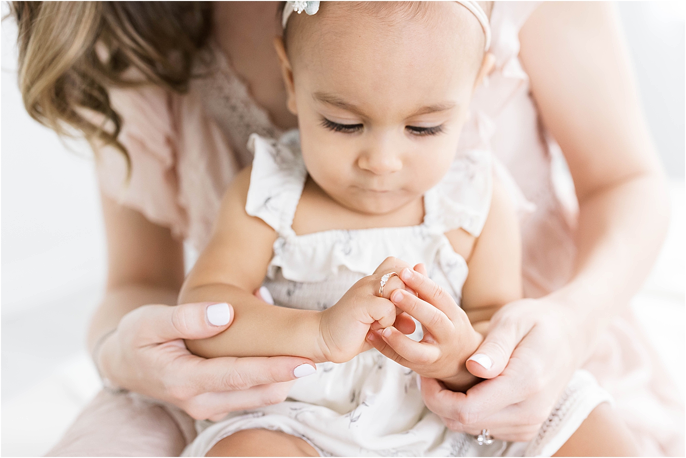 One year old photoshoot and daughter with heirloom ring | Lindsay Konopa Photography