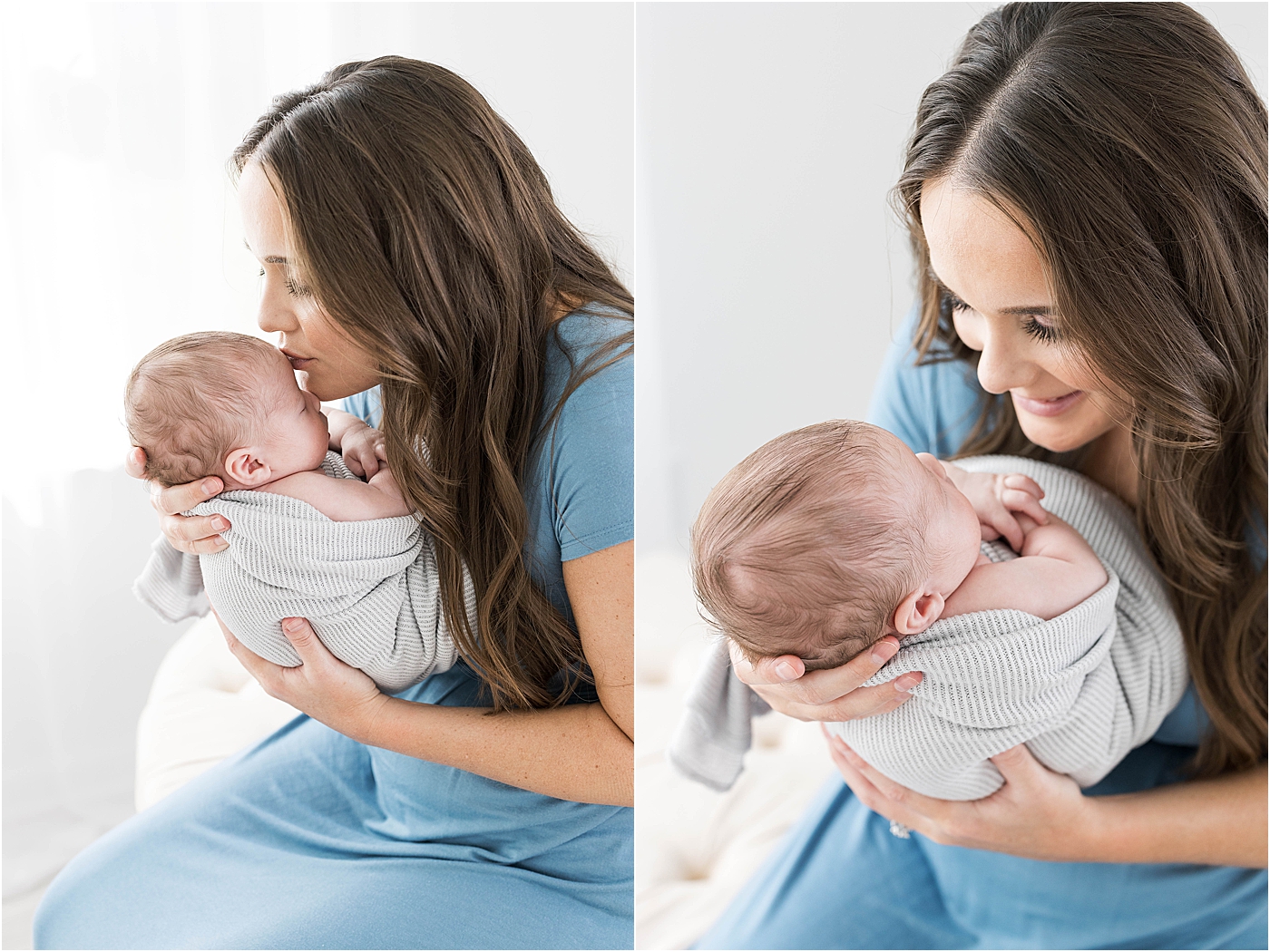 Mom loving her sweet newborn son | Lindsay Konopa Photography