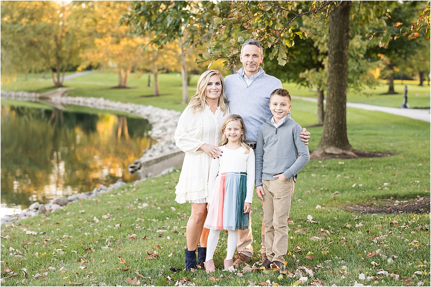 Sunset family session at the Village of West Clay with Lindsay Konopa Photography.