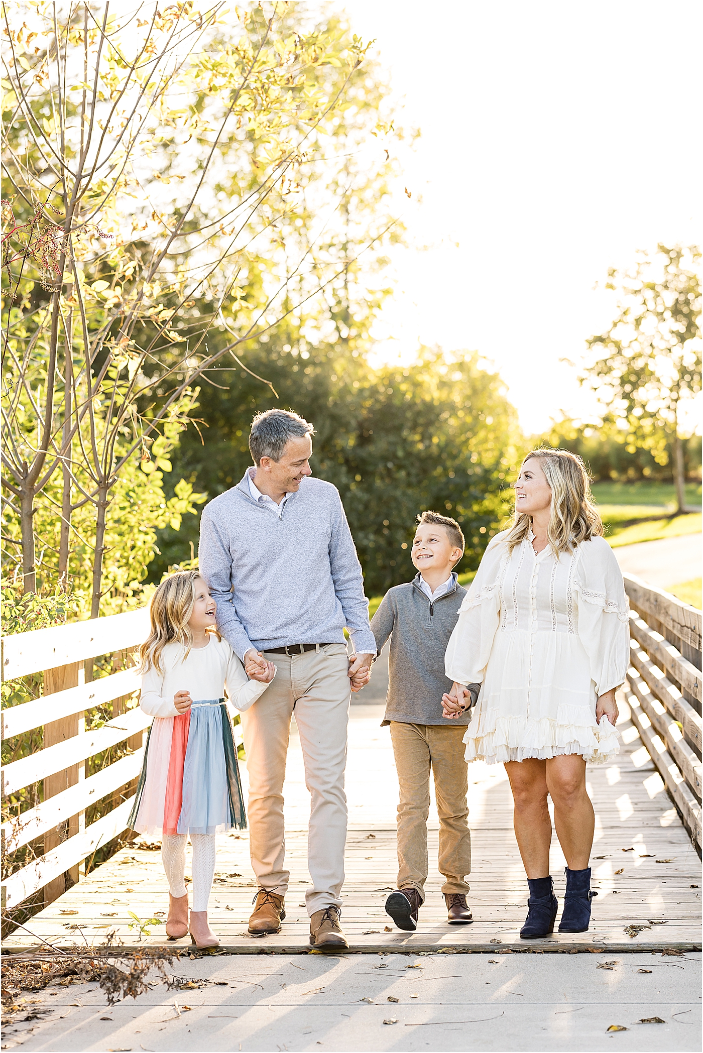 Sunset family session at the Village of West Clay with Lindsay Konopa Photography.