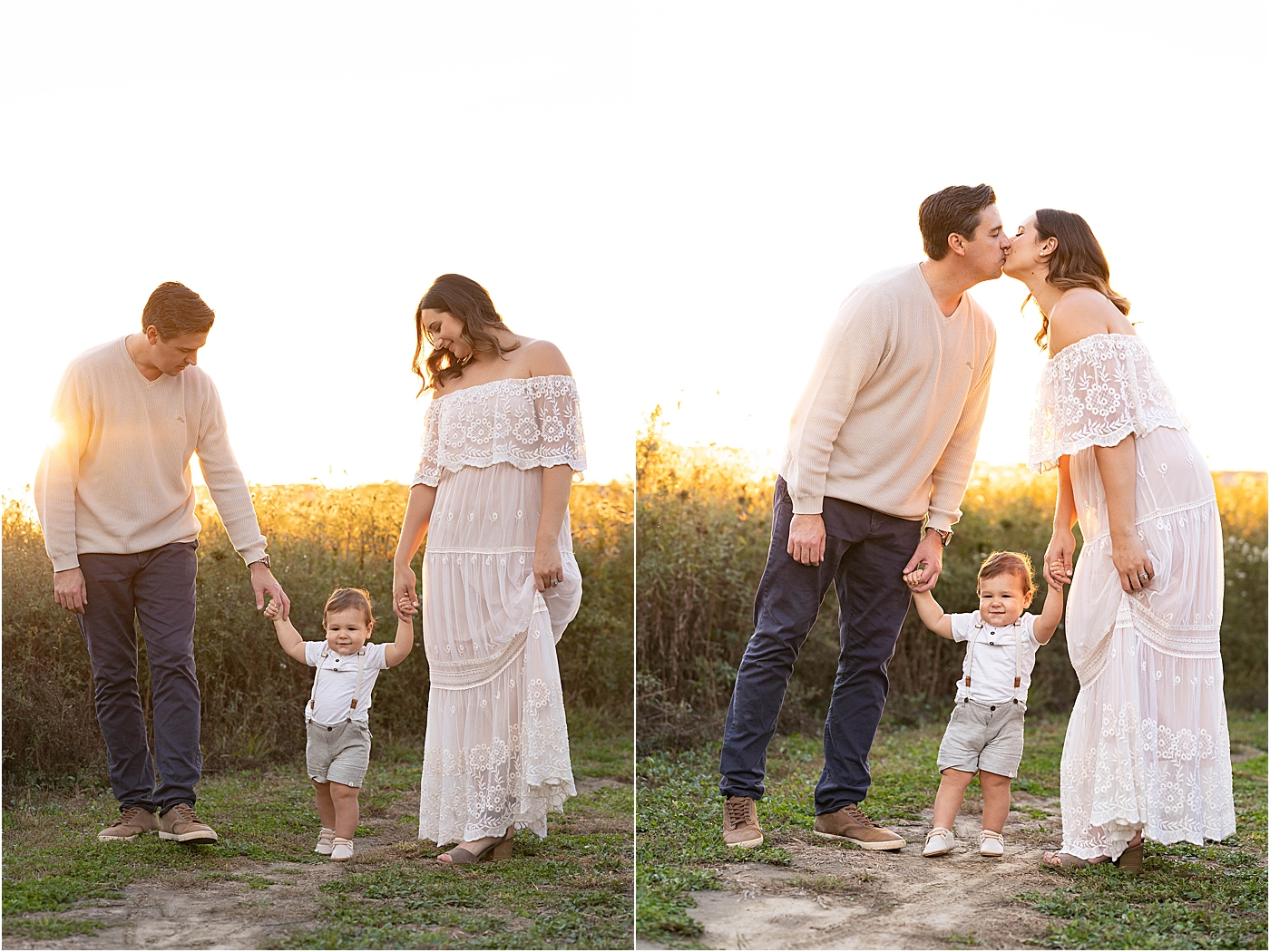 Sunset family session in Geist with Lindsay Konopa Photography.