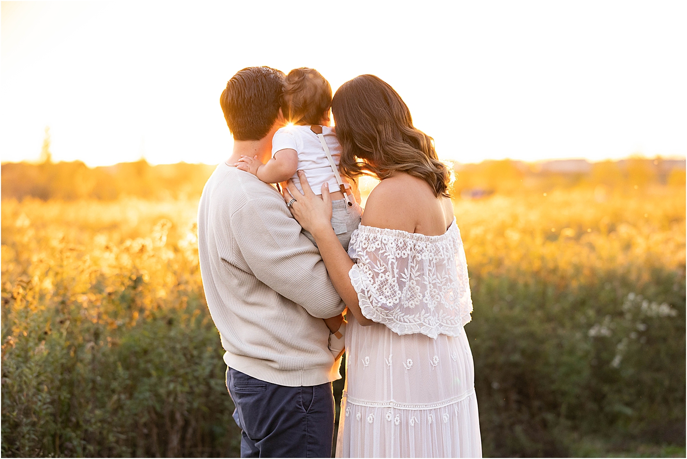 Sunset family session in Geist with Lindsay Konopa Photography.